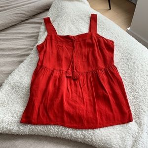 Red tank blouse